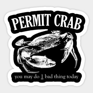 Permit Crab Sticker